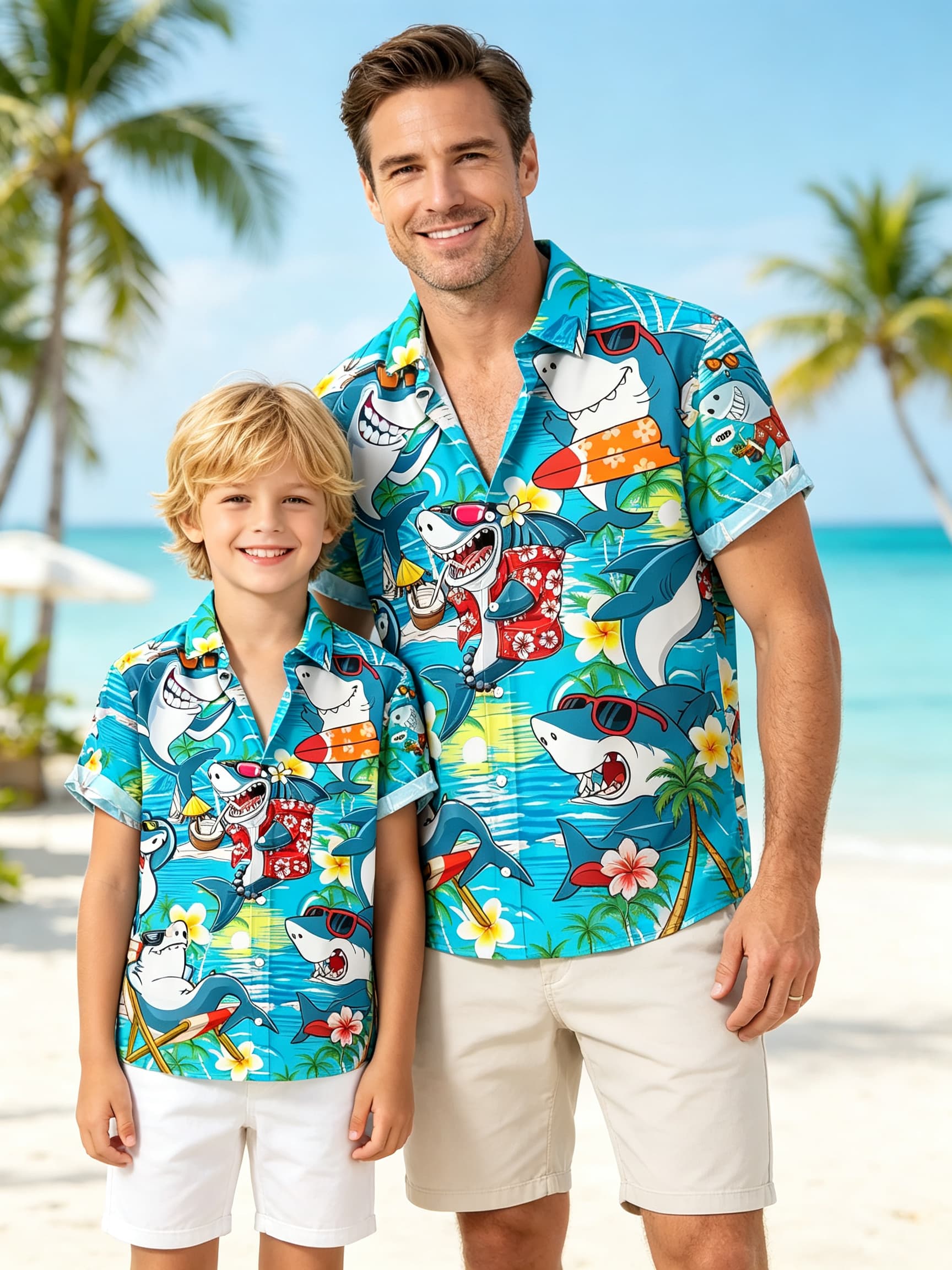 Vintage Hawaiian Floral Shirt - Men Women Kids Vintage Hawaiian Floral