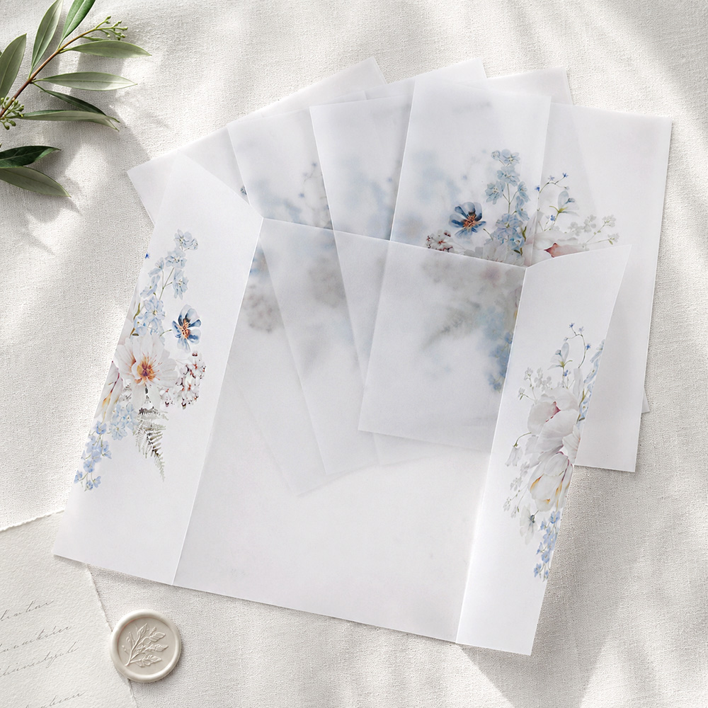 20/50pcs Vellum Wraps for Wedd - Jackets 评论和价格