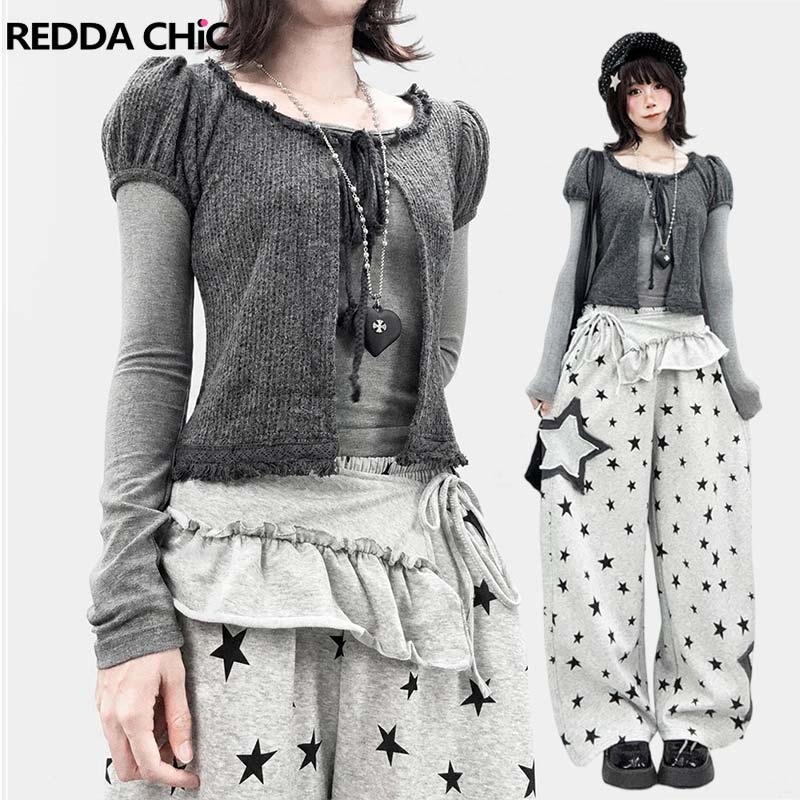 REDDACHiC Puff Sleeve Cardigan - Shirts 评论和价格