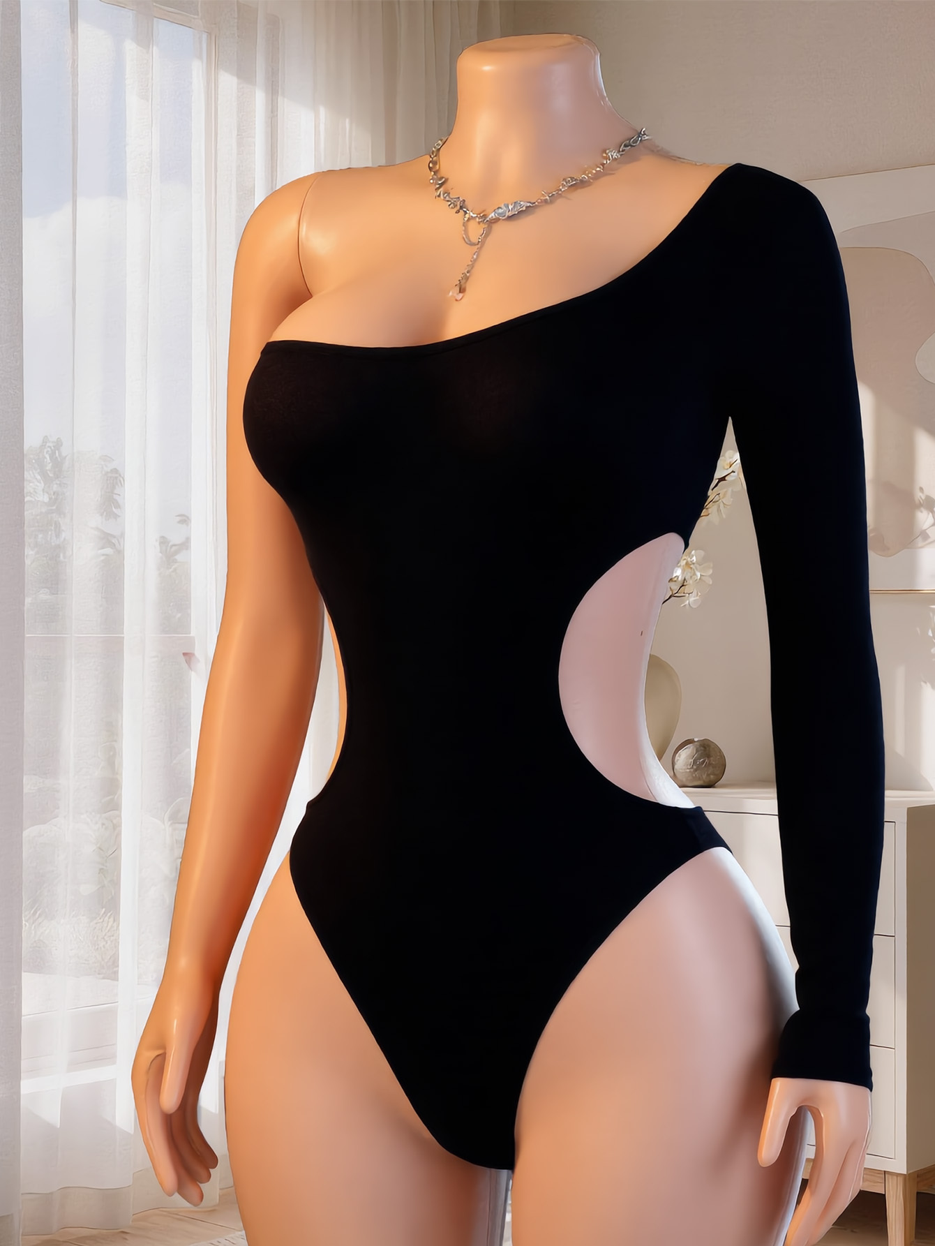 Women One Shoulder Long Sleeve - Underwear 评论和价格