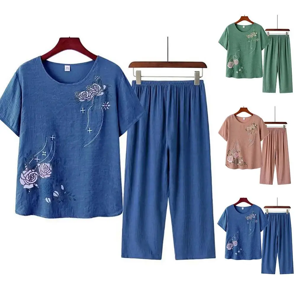 Middle-aged elderly women's sh - Mens Linen Shirt Long Sleeve 评论和价格
