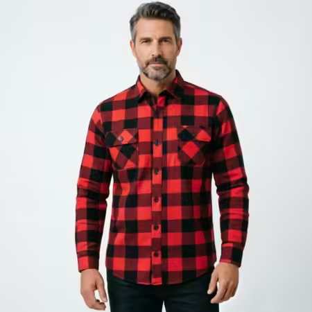 2026 Autumn and Winter Long Sl - Flannel Plaid Shirt Heavy Weight 评论和价格