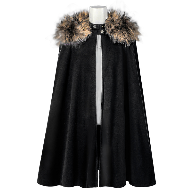 Halloween Woolen Cape Retro Fu - Jackets 评论和价格