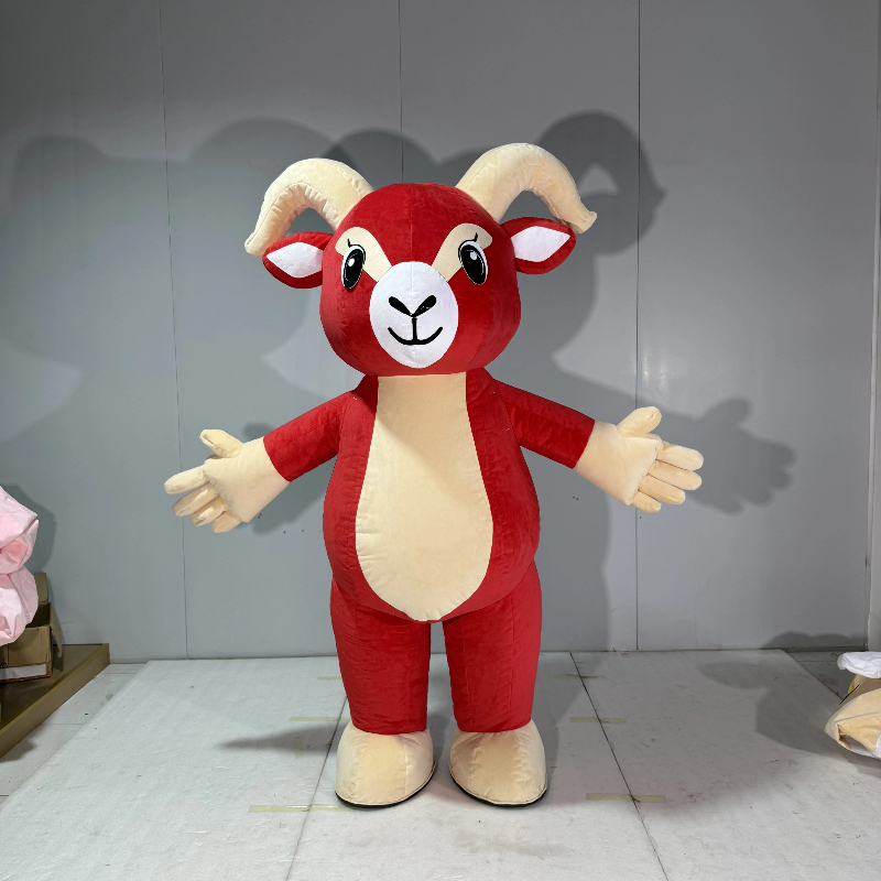 Inflatable Red Goat Mascot Cos - Suits 评论和价格